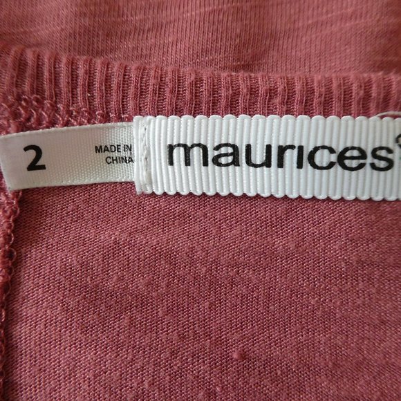 Maurices Graphic Tunic Tee Tank Here and Now Mauve - Picture 5 of 7